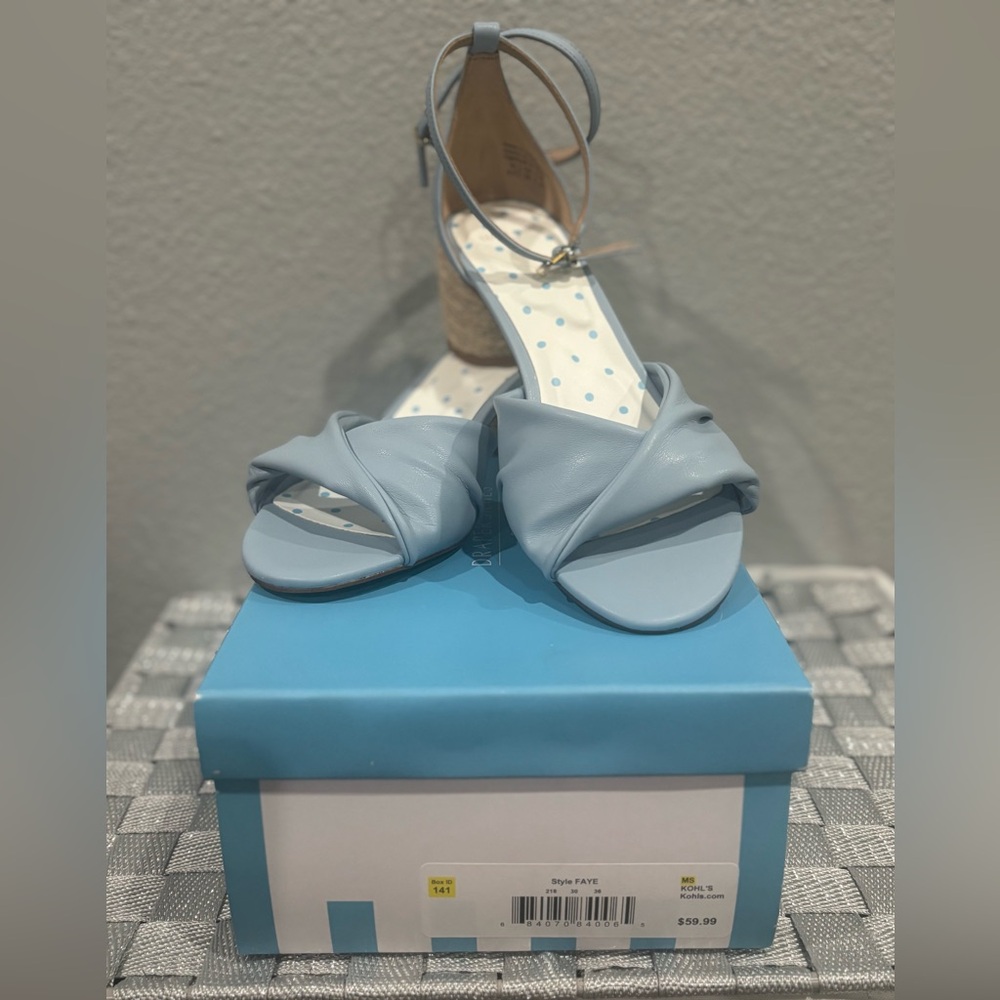 Polka Dotted Light Blue Women’s Heels